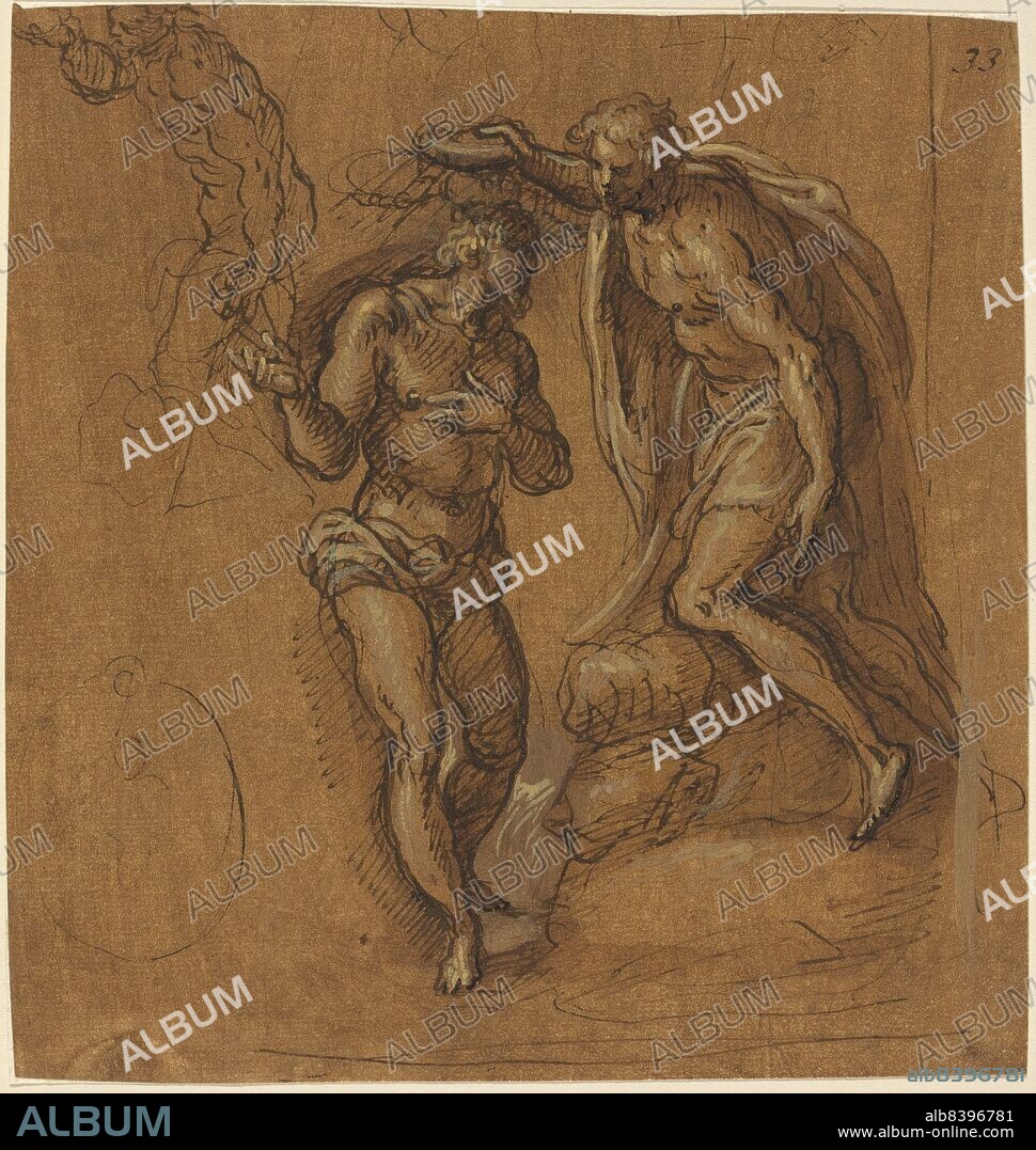 JACOPO PALMA. Sketch for a Baptism of Christ.
