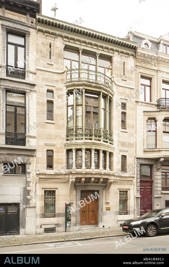 The Hotel Tassel, 6, Rue Paul-Emile Jansonstraat, Brussels, Belgium, 2015. The Hotel Tassel is a town house built in 1893-94 by Victor Horta for the Belgian scientist and professor Emile Tassel. It is generally considered as the first true Art Nouveau building, because of its highly innovative plan and its groundbreaking use of materials and decoration. It was designated as a UNESCO World Heritage Site in 2000.
