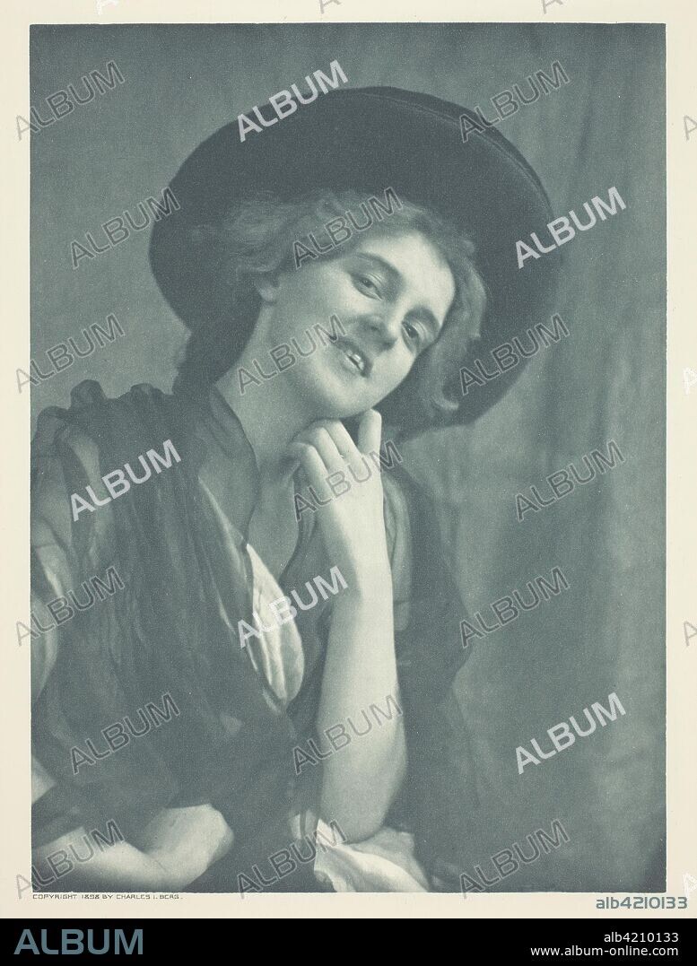 Coquette. Charles I. Berg; American, 1856-1926. Date: 1898. Dimensions: 18.4 x 13.4 cm (image); 20.4 x 14.9 cm (paper); 28.5 x 19.7 cm (mount); 38 x 28 cm (hinged paper). Photogravure, No. 13 from the portfolio "American Pictorial Photography, Series II" (1901), edition 34/150. Origin: United States.