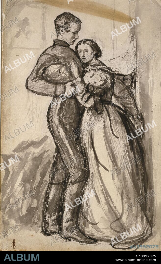 Study for 'The Black Brunswicker', 1859. Dimensions: height x width: sheet 33.7 x 22 cm.