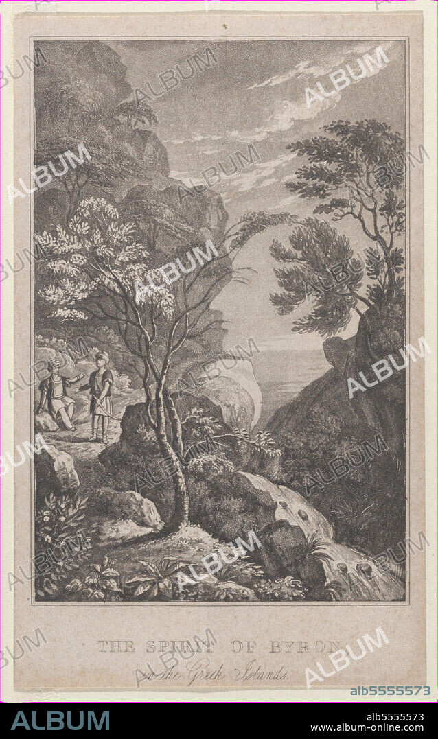 HENRY BURN. Hidden silhouette: the spirit of Byron in the Greek Isles, ca. 1825.