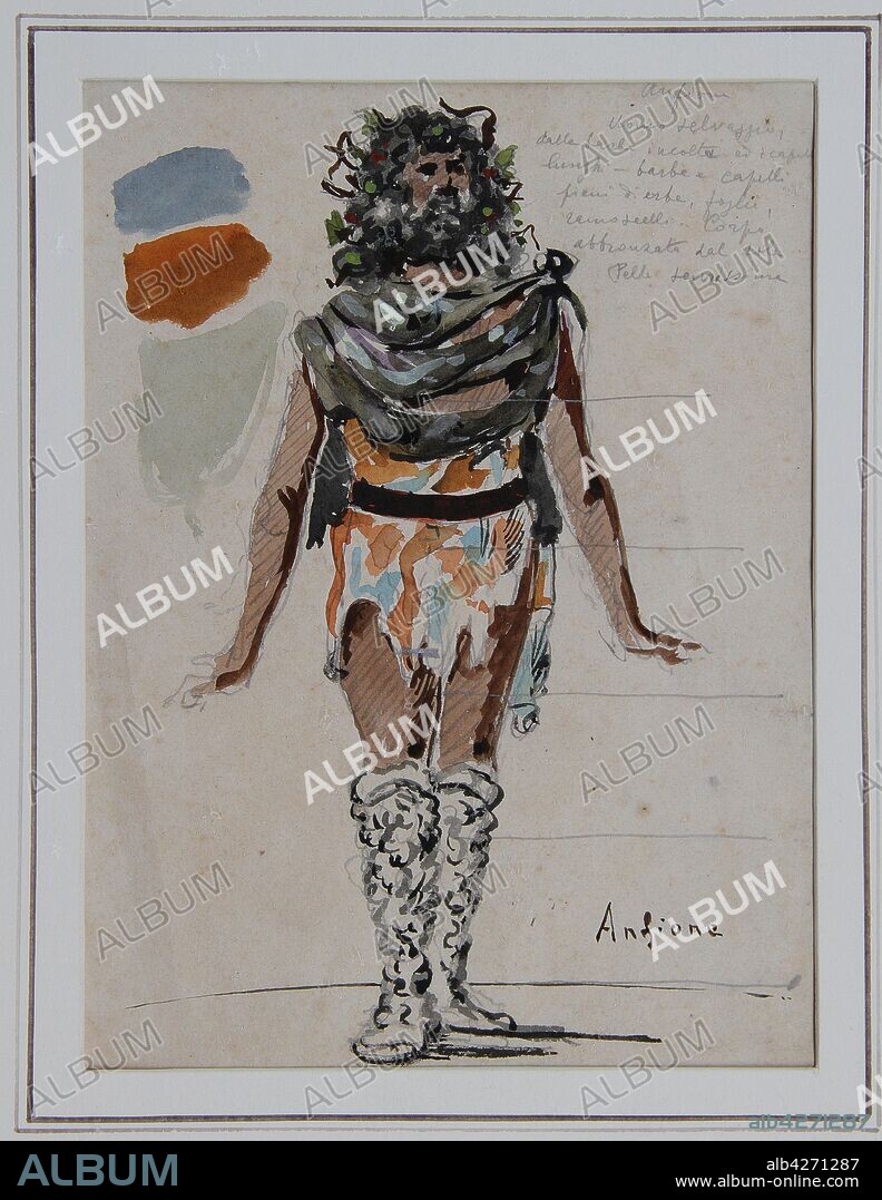 GIORGIO DE CHIRICO. Costume design for the ballet Endymion Arthur Honegger.