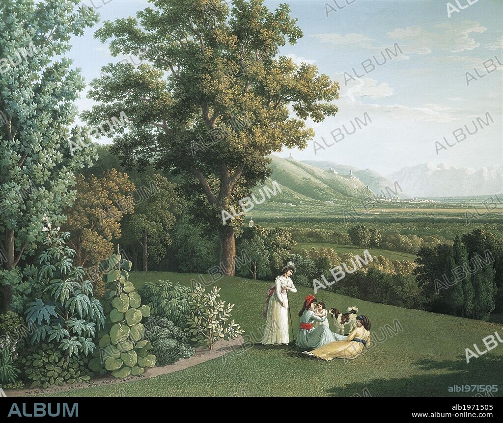 English garden at the Palace of Caserta, by Jacob Philipp Hackert (1737-1807).