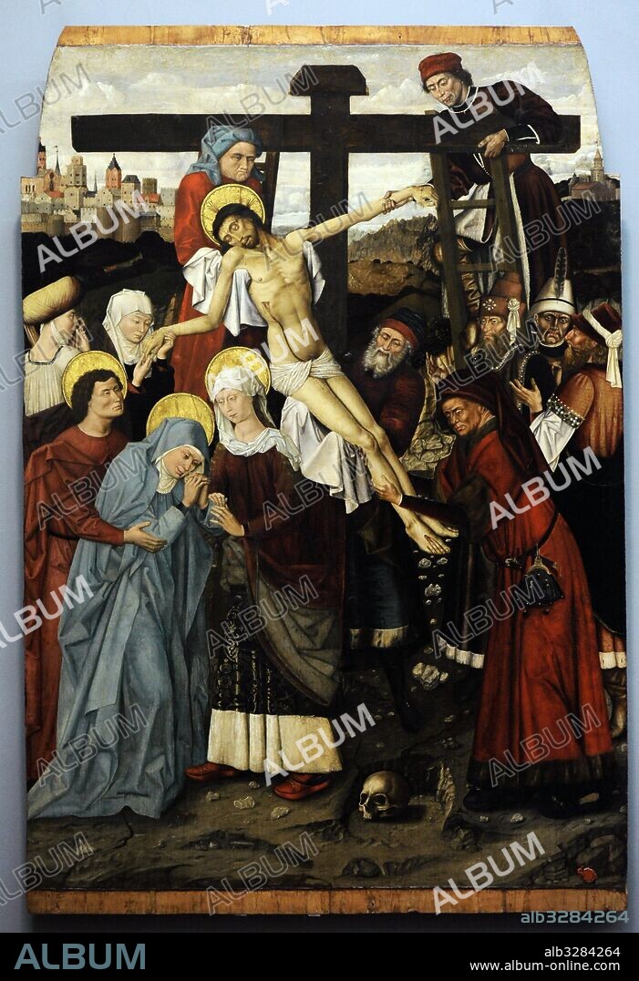 Colantonio (1440-1470). Italian painter. Descent from the Cross, ca. 1455-1460. National Museum of Capodimonte. Naples. Italy.