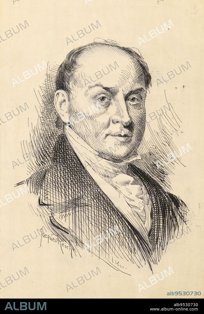JACQUES REICH. John Quincy Adams. ink on paper. Date: c. 1899-1920.