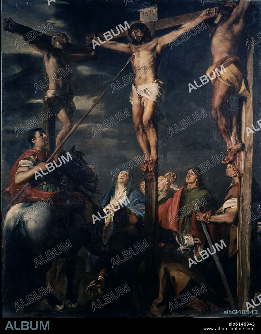 JUAN MARTÍN CABEZALERO. EL CALVARIO. CAPILLA CRISTO DE LOS DOLORES DE LA V.O.T. PINTURA S XVII. ESCUELA BARROCA MADRILEÑA.