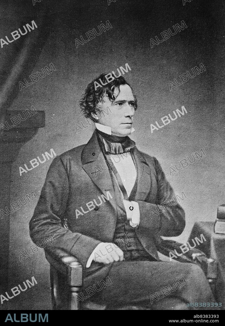 Pres. Franklin Pierce, between 1855 and 1865. [14th president of the United States; enforced the Fugitive Slave Act].