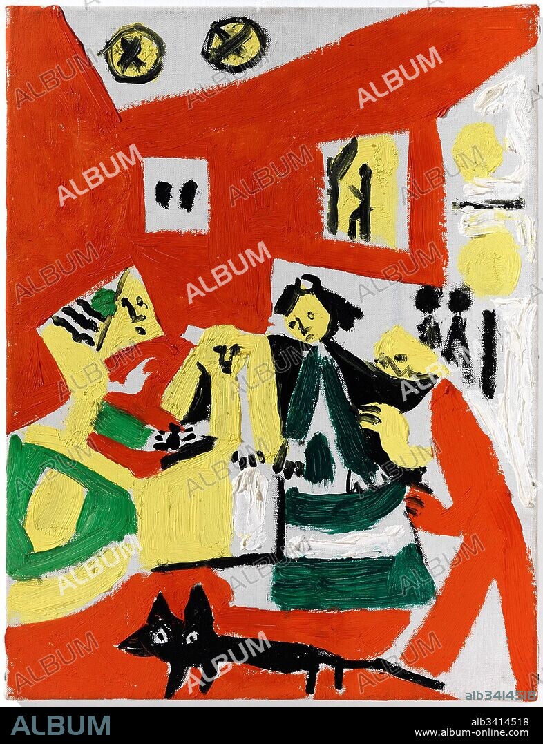 Pablo Picasso / "Las Meninas (set without Velázquez or Maria Bárbola)", 1957, Oil on canvas, 35 x 27 cm, MPB 70,480.