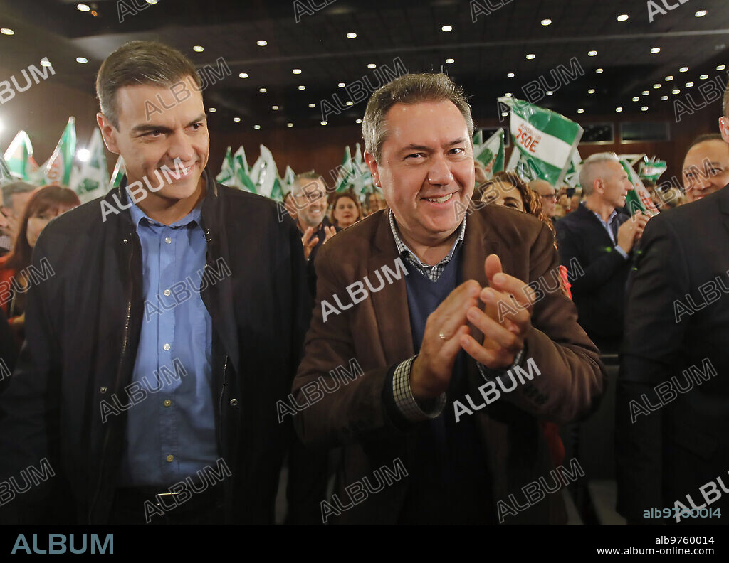 evilla, 02/16/2019. Presentation of Juan Espadas' candidacy for mayor of Seville. Pedro Sánchez, Susana Díaz and Verónica Pérez intervene. Photo: Raúl Doblado. ARCHSEV.