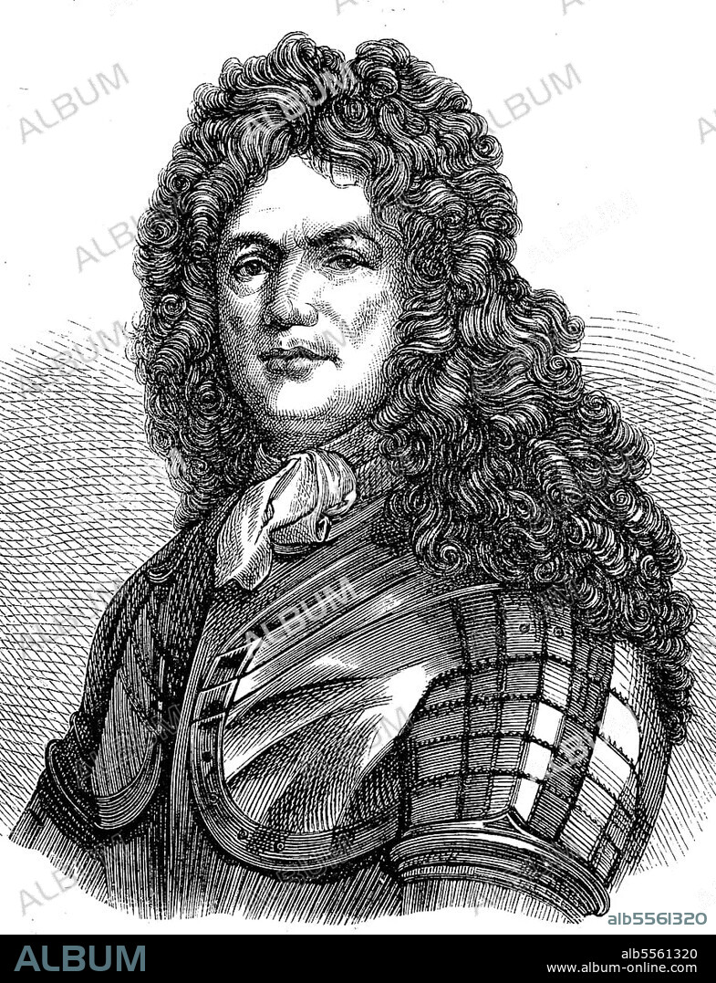 Sebastien Le Prestre, Seigneur de Vauban, Marquis de Vauban, 1 May, 4 May or 15 May 1633, 30 March 1707, French general, master fortress builder of Louis XIV and Marshal of France, digitally restored reproduction