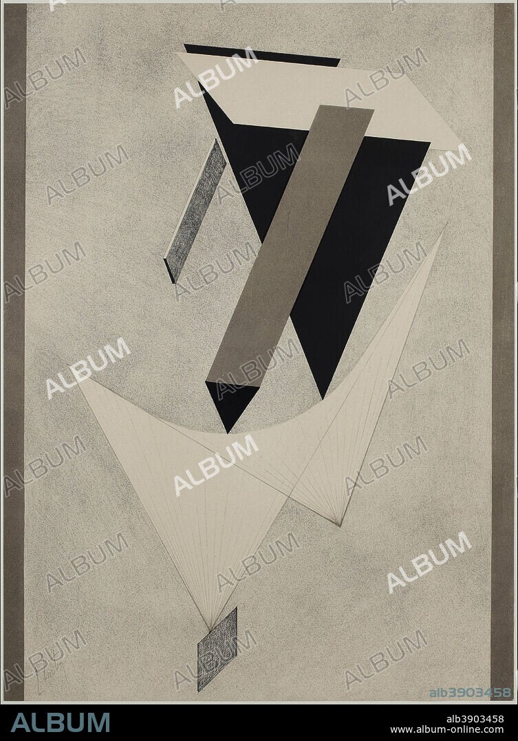 EL LISSITZKY. Kestnermappe Proun, Rob. Levnis and Chapman GmbH Hannover #4. Date/Period: 1923. Lithography. Height: 610 mm (24.01 in); Width: 3,390 mm (11.12 ft).