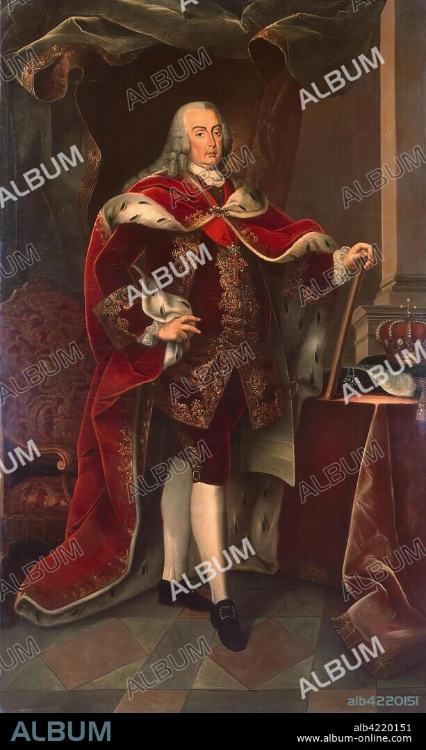 MIGUEL ANTONIO DO AMARAL. 'Portrait of Joseph Emanuel, King of Portugal'. Portugal, Circa 1773. Dimensions: 239x143 cm.