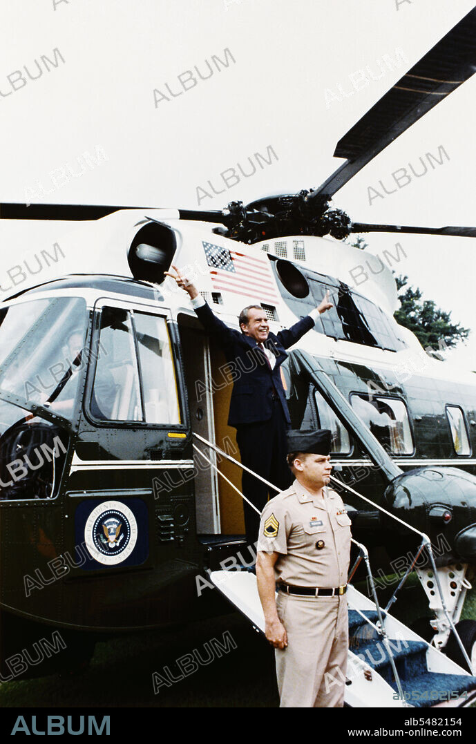 Nixon leaves the White House for last time.