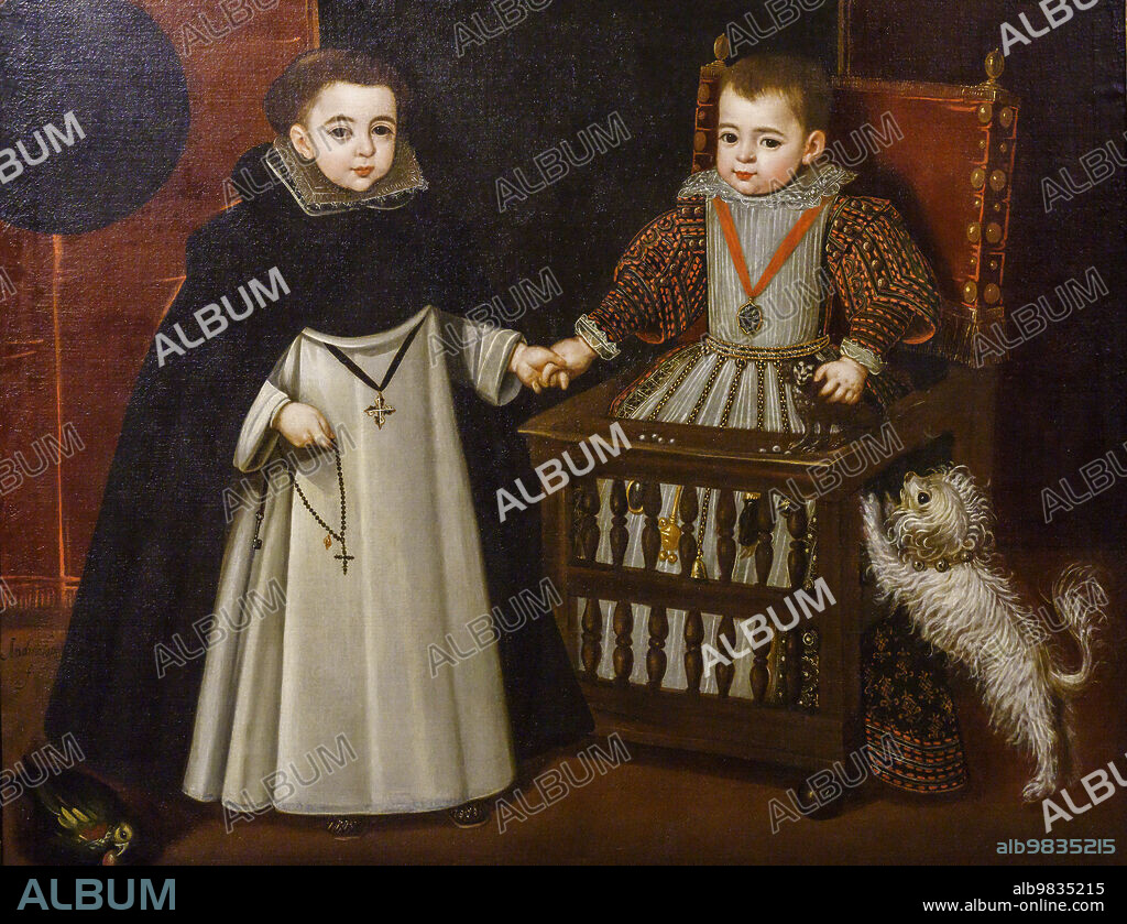 infantes Don Carlos and Don Fernando, 1610, Andres Lopez Polanco, spanish school, Nins, portraits of children s. XVI-XIX, Sa Bassa Blanca Museum (msbb). Yannick Vu and Ben Jakober , Alcudia, Majorca, Spain.
