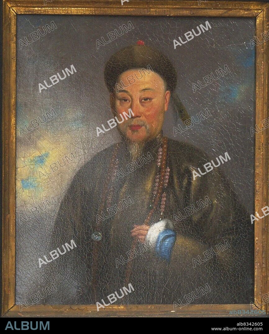 LAM QUA. Portrait of Lin Zexu (1785-1850).