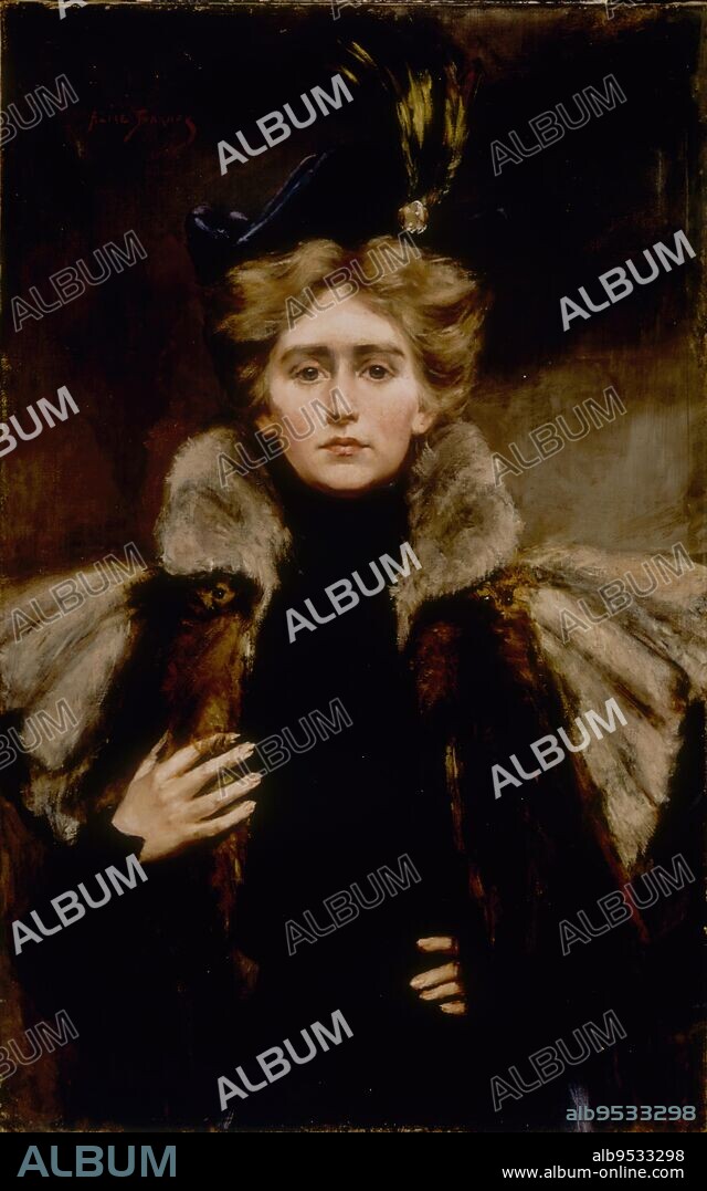 ALICE PIKE BARNEY. Natalie in Fur Cape. Date: 1897. oil on canvas.