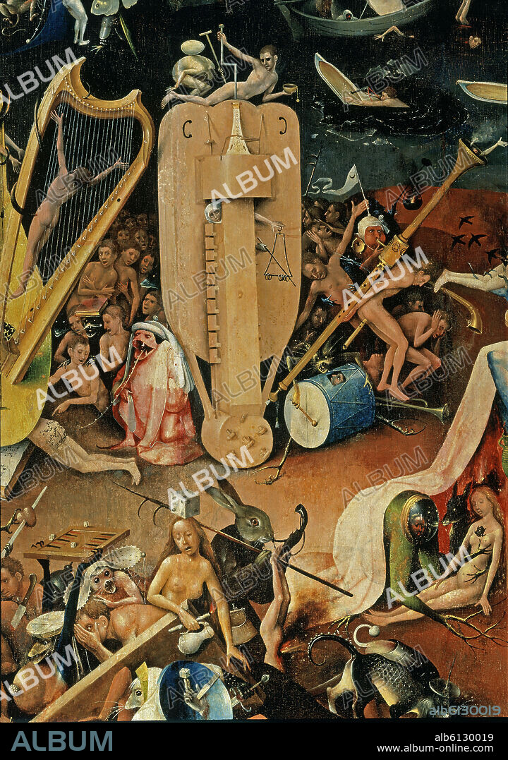 JHERONIMUS VAN AKEN-EL BOSCO-J. BOSCH. 'The Garden of Earthly Delights' (detail), ca. 1490-1510, Oil on panel, P2823.