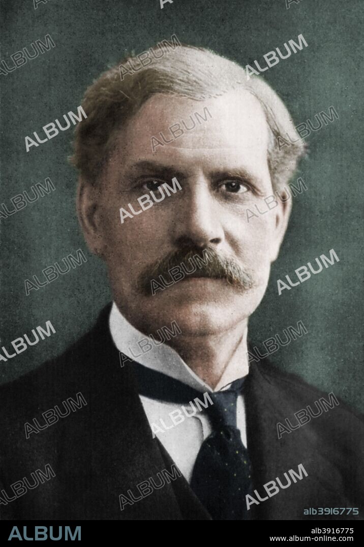 James Ramsay MacDonald (1866-1937), British Prime Minister, 1926. MacDonald was a British politician and twice Prime Minister of the United Kingdom. He rose from humble origins to become the first Labour Prime Minister in 1924. His second period as Prime Minister was during the crisis of the Great Depression when he formed a National Government in which a majority of MPs were from the Conservatives, and as a result he was expelled from the Labour Party. From An Outline of Christianity, The Story of Our Civilisation, volume 5: Christianity Today and Tomorrow, edited by RG Parsons and AS Peake, published by the Waverley Book Club (London, 1926). (Colorised black and white print).