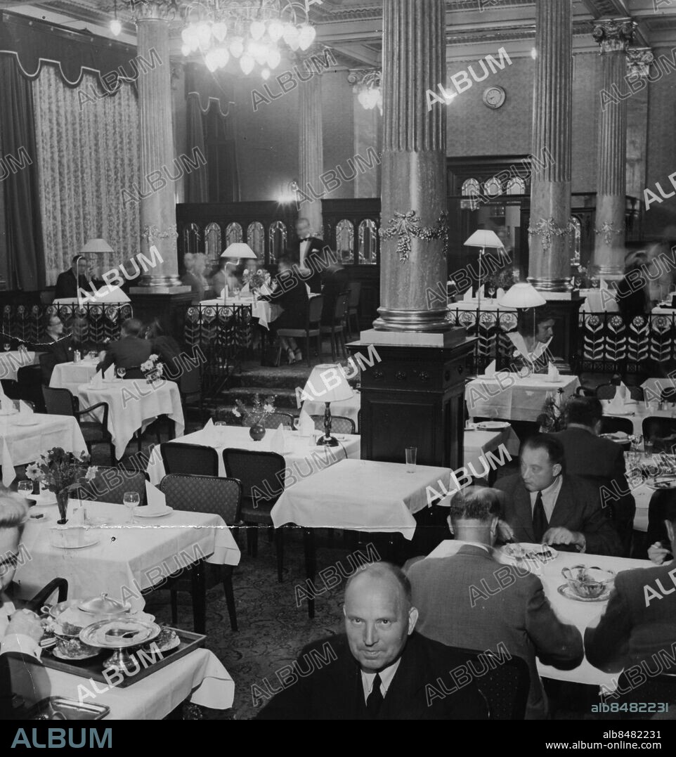 Restaurang Hipp Hippodromen i Malmö efter renoveringar april 1947. Foto: Sydsvenskan / IBL Bildbyrå.