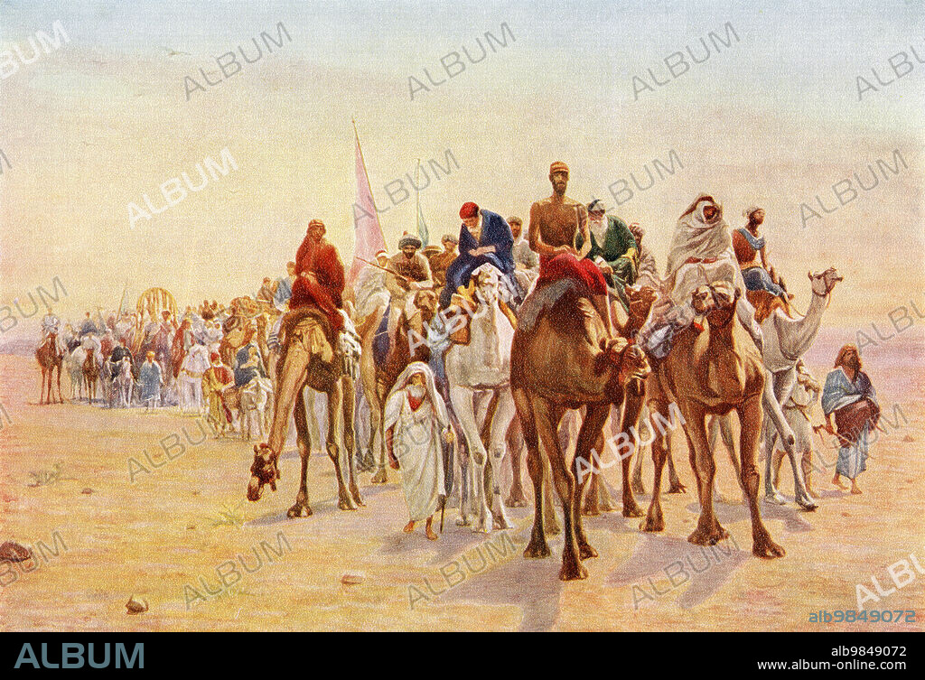 A pilgrimage to Mecca. From Hutchinson's History of the Nations, published 1915.