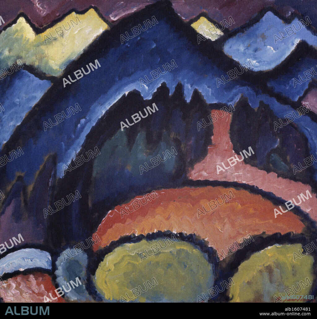 ALEXEI JAWLENSKY. Landscape Of Murnau by Alexej von Jawlensky, 1912, 1867-1941, Private Collection.