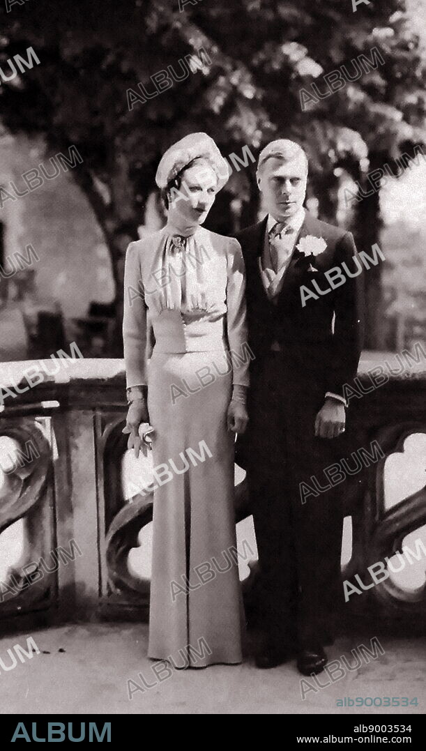 The Duke of Windsor married Simpson, in a private ceremony on 3 June 1937, at Chateau de Cande, near Tours, France. Edward VIII (1894 - 1972), King of the United Kingdom and the Dominions of the British Empire, and Emperor of India, from 20 January 1936 until his abdication on 11 December the same year, after which he became the Duke of Windsor. In 1936, a constitutional crisis in the British Empire arose when King-Emperor Edward VIII proposed to marry Wallis Simpson, an American socialite who was divorced from her first husband and was pursuing the divorce of her second. At Fort Belvedere, on 10 December, Edward signed his written abdication.