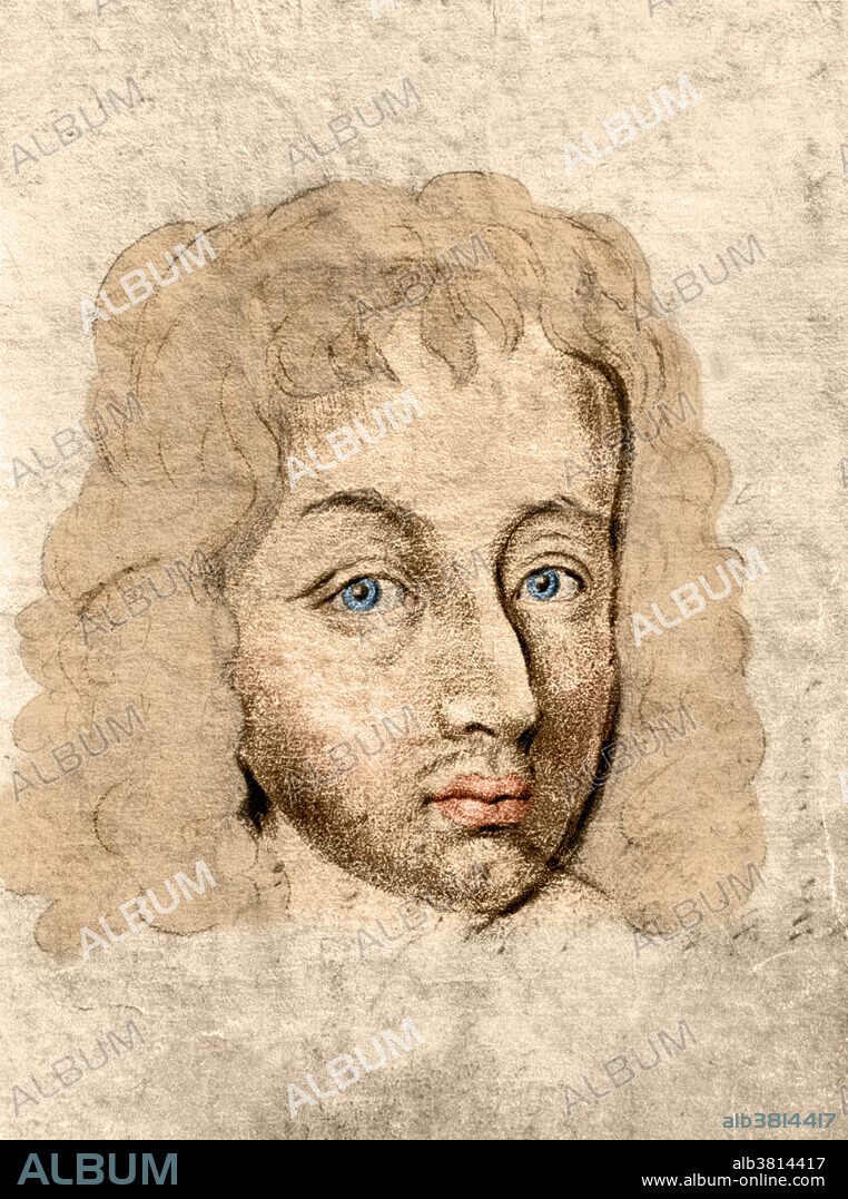 Color enhanced portrait of Blaise Pascal (1623-1662), a French mathematician, physicist, inventor, writer, Catholic philosopher and child prodigy. He made important contributions to the study of fluids, and clarified the concepts of pressure and vacuum. While still a teenager, he started some pioneering work on calculating machines, and after three years of effort he invented the mechanical calculator. His Traite du triangle arithmetique ('Treatise on the Arithmetical Triangle') of 1653 described a convenient tabular presentation for binomial coefficients, now called Pascal's triangle. Prompted by a friend interested in gambling problems, he corresponded with Fermat on the subject, and from that collaboration was born the mathematical theory of.