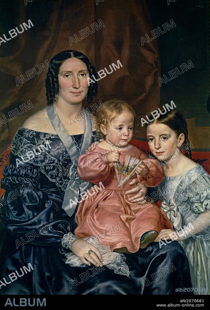 RAFAEL TEJEO. Rafael Tegeo Díaz / 'The Barrio Family', ca.  1839, Spanish School, Oil on canvas, 111,5 cm x 82 cm, P04658.