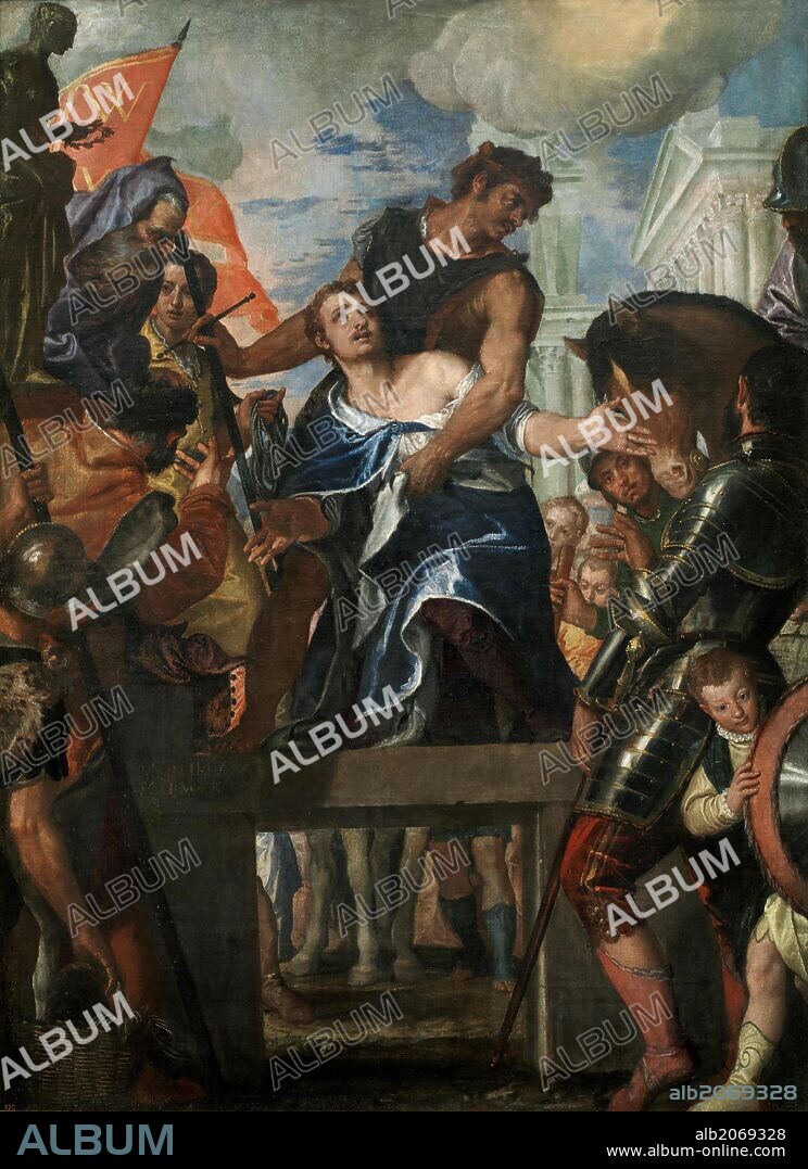 Paolo Veronese / 'The Martyrdom of Saint Mena', ca.  1580, Italian School, Oil on canvas, 248 cm x 182 cm, P00497.