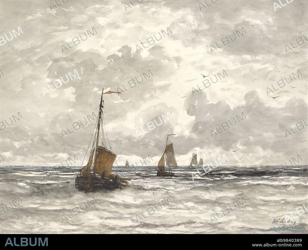 HENDRIK WILLEM MESDAG. Fishing Boats on the Breakers, 1841-1915.
