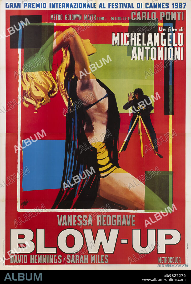 ERCOLE BRINI. Movie poster "Blow-Up" by Michelangelo Antonioni.