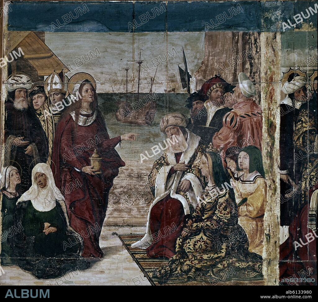 PERE MATES. DETALLE DEL RETABLO DE SANTA MAGDALENA - SIGLO XVI - RENACIMIENTO CATALAN.