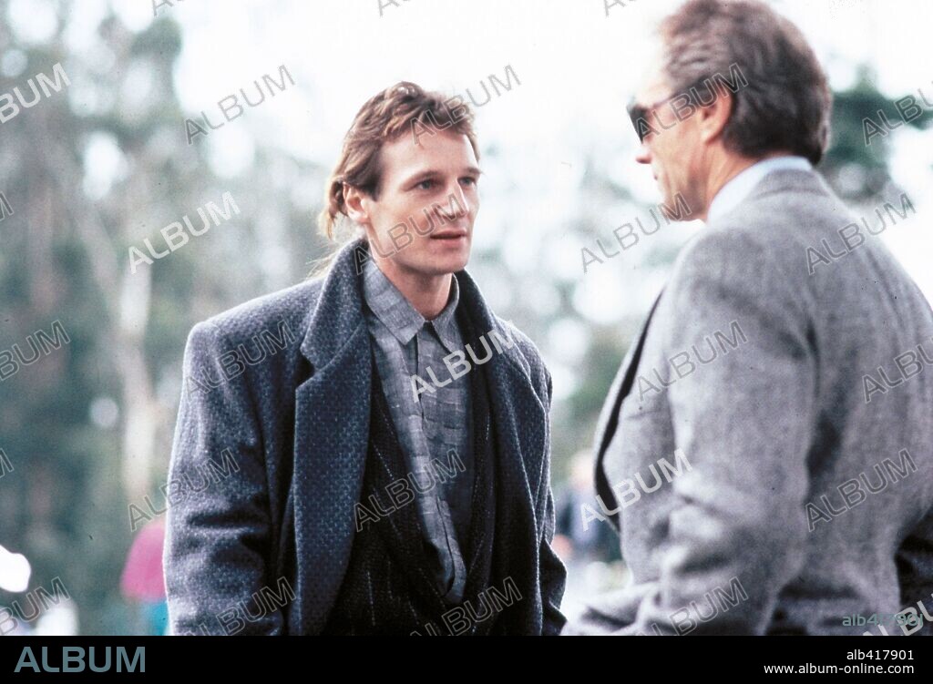 CLINT EASTWOOD y LIAM NEESON en LA LISTA NEGRA, 1988 (THE DEAD POOL), dirigida por BUDDY VAN HORN. Copyright WARNER BROTHERS.