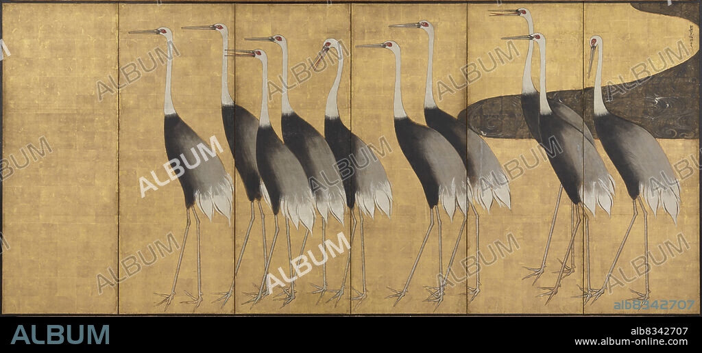 OGATA KORIN. Cranes.