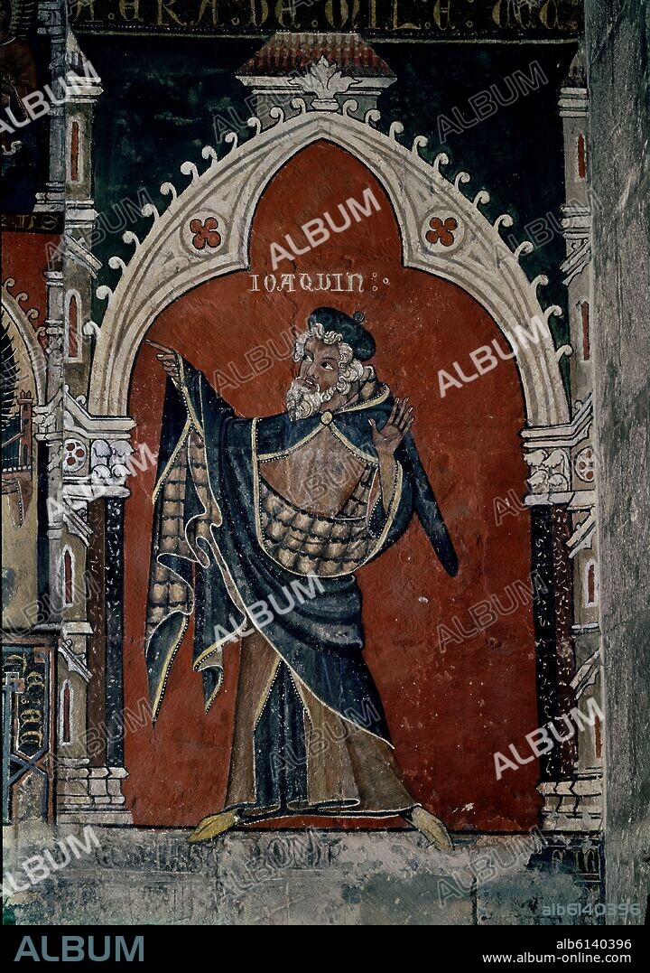 ANTON SANCHEZ DE SEGOVIA (S XII). CAPILLA DE SAN MARTIN CONOCIDA COMO LA CAPILLA DEL ACEITE - SAN JOAQUIN - PINTURA MURAL - SIGLO XIII - GOTICO ESPAÑOL.