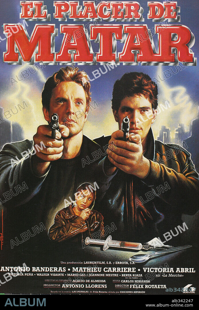 Poster of THE PLEASURE OF KILLING, 1988 (EL PLACER DE MATAR), directed by FELIX ROTAETA. Copyright LAURENFILM.