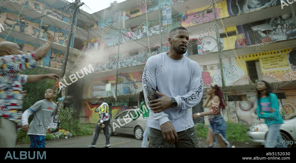 JAMIE FOXX in PROJECT POWER, 2020, directed by ARIEL SCHULMAN and HENRY JOOST. Copyright NETFLIX.