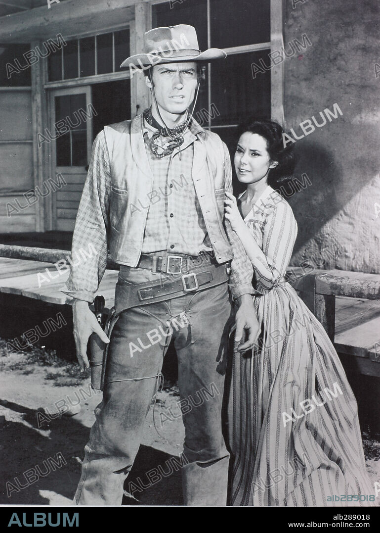 CLINT EASTWOOD en CUERO CRUDO, 1959 (RAWHIDE), dirigida por CHRISTIAN NYBY, HARMON JONES, JESSE HIBBS, TED POST y THOMAS CARR. Copyright M.G.M TELEVISION/CBS TELEVISION.