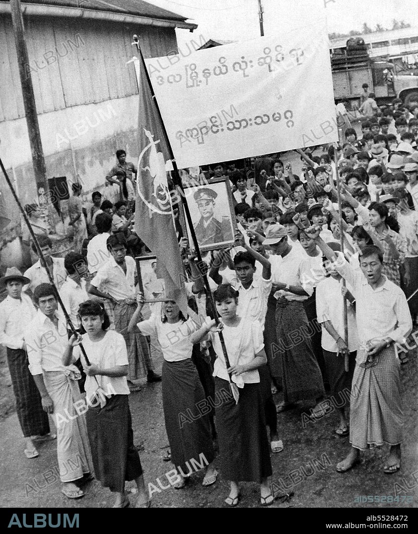 The 8888 Nationwide Popular Pro-Democracy Protests (also known as the People Power Uprising) were a series of marches, demonstrations, protests, and riots in the Socialist Republic of the Union of Burma (today commonly known as Burma or Myanmar). Key events occurred on 8 August 1988, and therefore it is known as the 8888 Uprising.