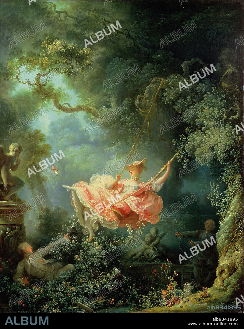 JEAN-HONORÉ FRAGONARD. The Swing (Les Hasards heureux de l'escarpolette).