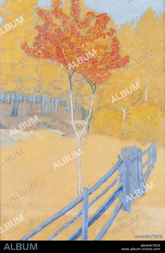 John Sten, Autumn landscape, 1906, Oil on canvas, Height, 67.5 cm (26.5 inches), Width, 45.5 cm (17.9 inches), Inscription, Exhibition label from Nationalmuseum on the back of the tensioning frame, Signed, J Sten -06.