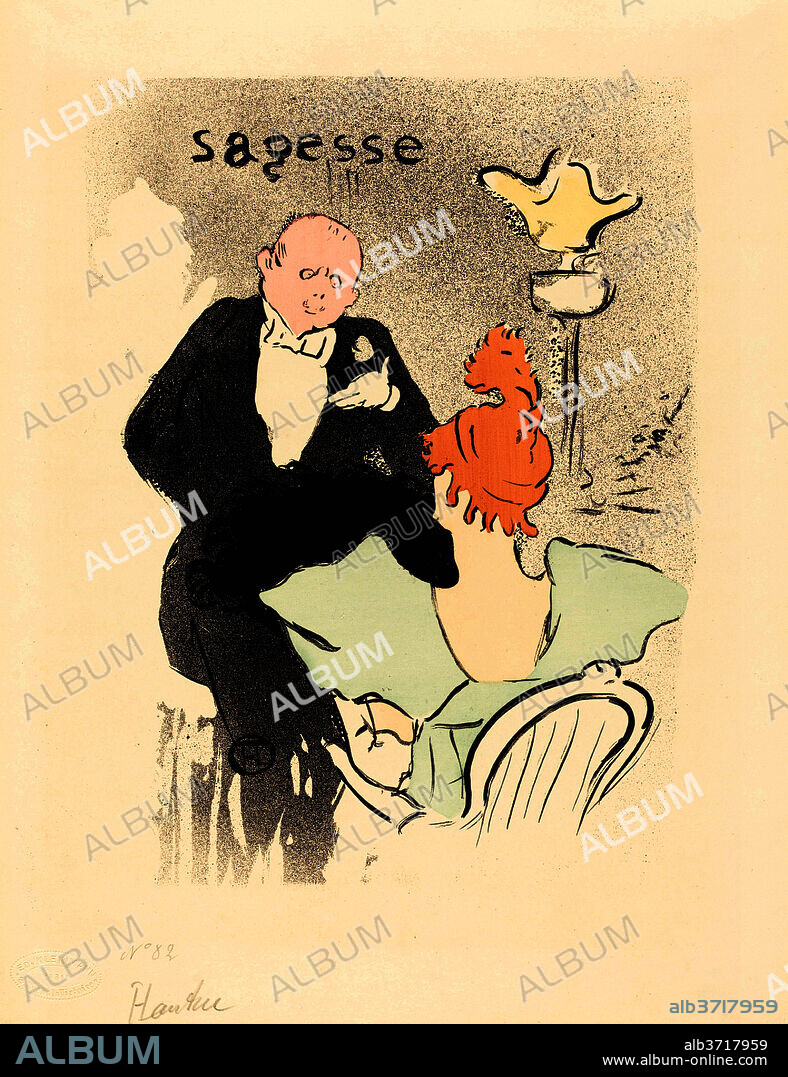 HENRI DE TOULOUSE-LAUTREC. Wisdom (Sagesse). Dated: 1893. Medium: 5-color lithograph.