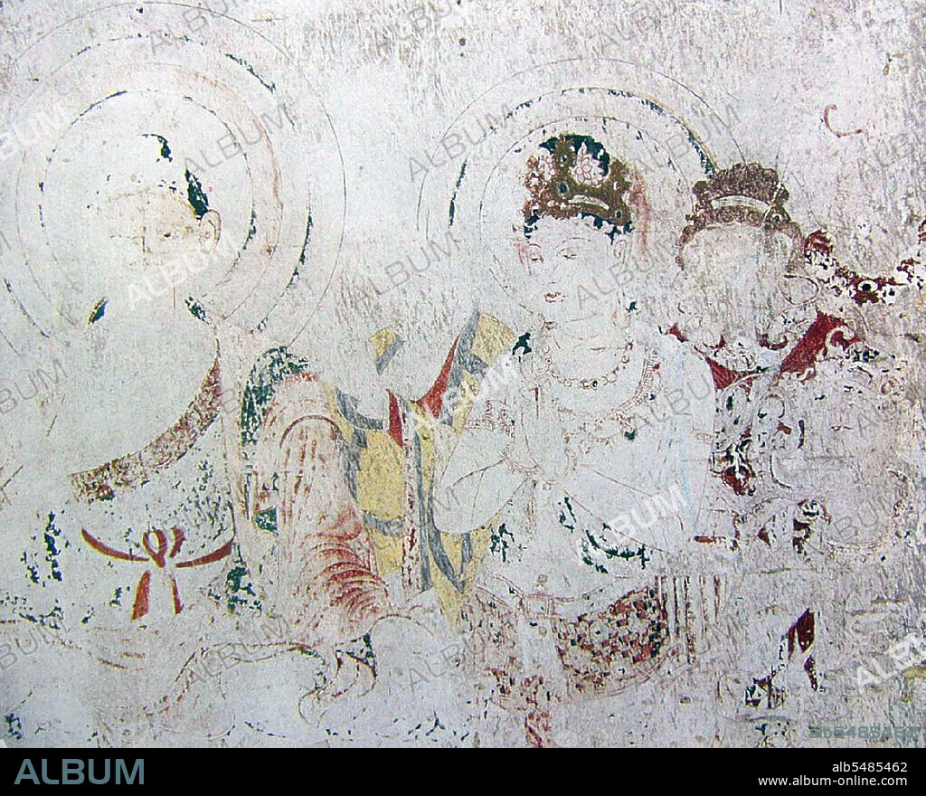 Horyu-ji (Temple of the Flourishing Law) is a Buddhist temple in Ikaruga, Nara Prefecture, Japan. Its full name is Horyu Gakumonji, or Learning Temple of the Flourishing Law, the complex serving both as a seminary and a monastery. In 1993, Horyu-ji was inscribed as a UNESCO World Heritage Site under the name Buddhist Monuments in the Horyu-ji Area. The Japanese government lists several of its structures, sculptures and artifacts as National Treasures. The kondo, or great hall of the temple, dating in part to the 7th century, is famous for its 7th century Buddhist murals. Unfortunately, on January 26, 1949, a fire in the kondo caused very severe damage to the murals, many of which were destroyed. The murals of the kondo comprise fifty walls; four larger walls, eight mid-sized walls and thirty-eight small wall areas inside the building. The original murals were removed after the fire incident in 1949 and are kept in storage. Twenty small wall paintings that escaped the fire remain in place, while reproductions have replaced the lost frescoes. The ancient Horyu-ji frescoes represent Pure Land Shaka, Amida, Miroku and Yakushi Nyorai Bhuddas. There are artistic links with similar murals in Dunhuang, China and Ajanta, India. Some authorities link the paintings to a Goguryeo monk named Tamjing who lived in 7th century Ikaruga, but this is disputed.