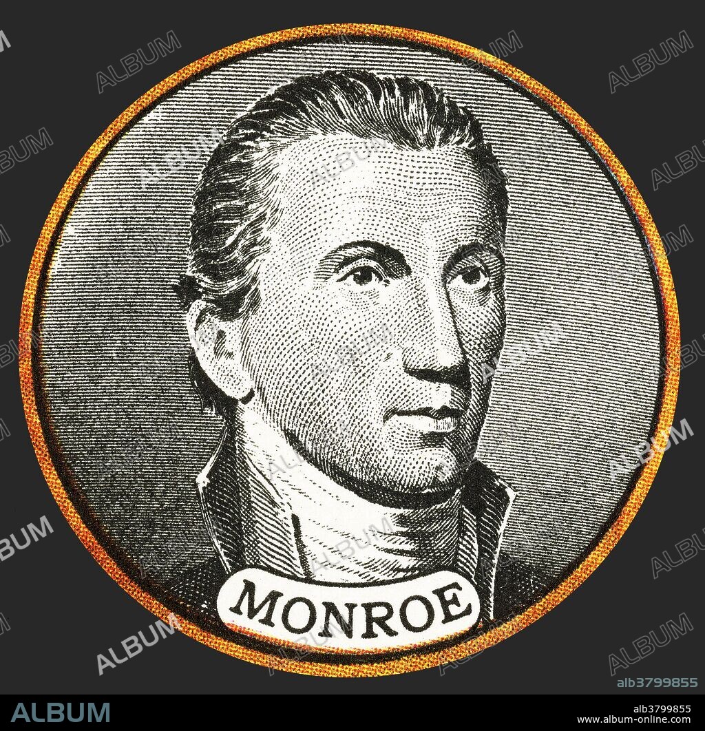 James Monroe (April 28, 1758 - July 4, 1831) was the 5th President of the United States (1817-25). He was the last president who was a Founding Father, and the third of them to die on Independence Day. In 1790 he was elected to the Senate of the first US Congress, where he joined the Jeffersonians. He gained experience as an executive as the Governor of Virginia and rose to national prominence as a diplomat in France, when he helped negotiate the Louisiana Purchase in 1803. During the War of 1812, he held the critical roles of Secretary of State and the Secretary of War under President Madison. He was elected president in 1816, winning over 80 percent of the electoral vote. He supported the founding of colonies in Africa for free African-Americans that would eventually form the nation of Liberia. In 1823, he announced the US opposition to any European intervention in the recently independent countries of the Americas with the Monroe Doctrine, which became a landmark in American foreign policy. He died in 1831 at the age of 73.