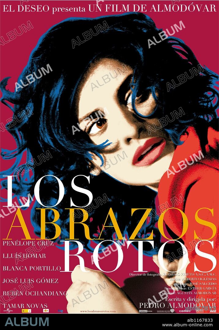 Poster de LOS ABRAZOS ROTOS, 2009, dirigida por PEDRO ALMODOVAR. Copyright EL DESEO SA/UNIVERSAL INTERNATIONAL PICTURES (UI).