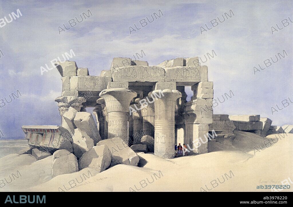 'Temple of Sobek and Haroeris at Kom Ombo', 19th century. From Egypt and Nubia, Volume 2.