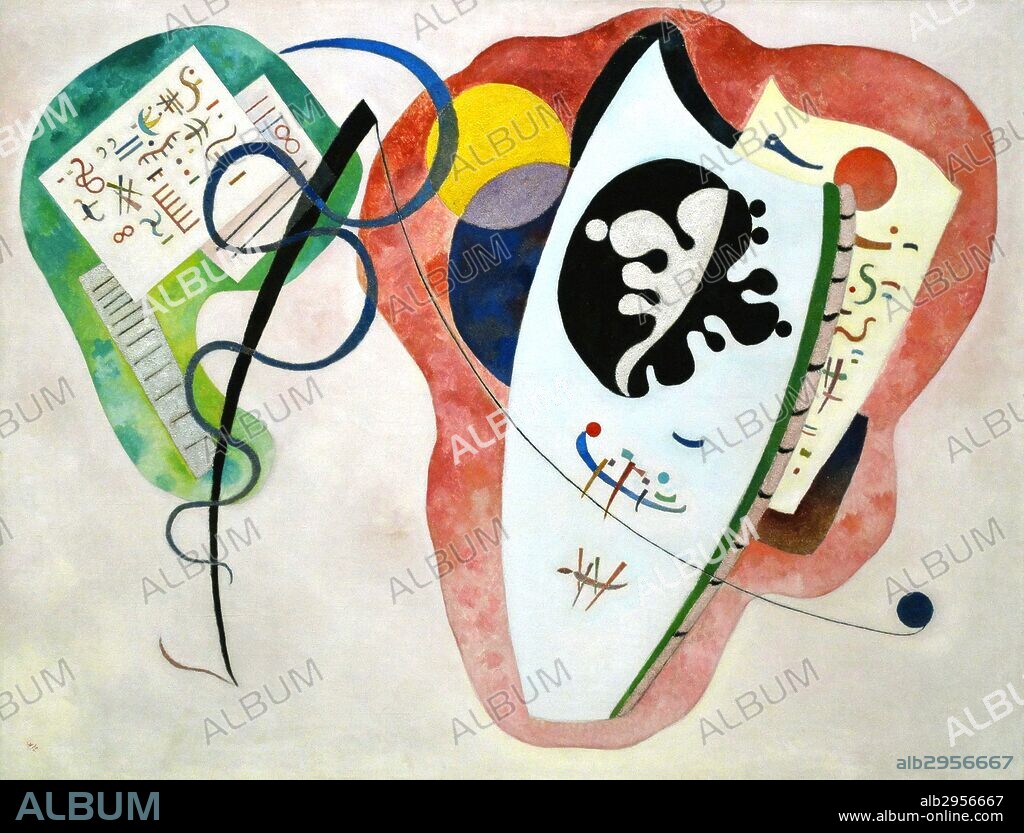 Two Surroundings by Wassily Kandinsky (1866-1944) an influential Russian painter and art theorist. He is credited with painting the first purely abstract works.