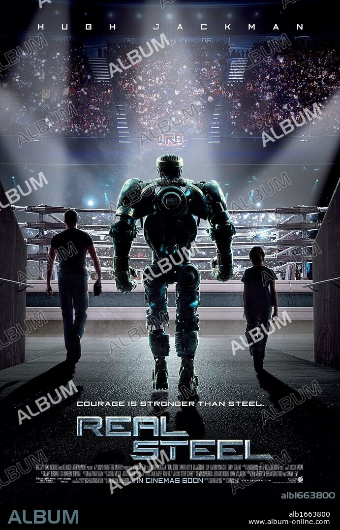 Poster of REAL STEEL, 2011, directed by SHAWN LEVY. Copyright DREAMWORKS SKG.