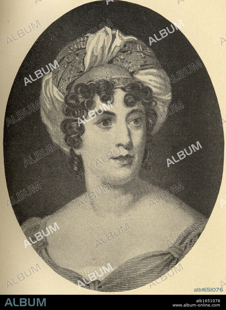 Madame de Stael (Anne-Louise-Germaine Necker) Baroness de Stael-Holstein,1766 - 1817. Author and political propagandist.