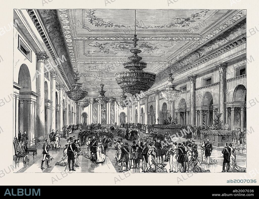 THE ATTEMPT ON THE CZAR'S LIFE: THE GRAND BALL-ROOM, WINTER PALACE, ST. PETERSBURG, RUSSIA, 1880.
